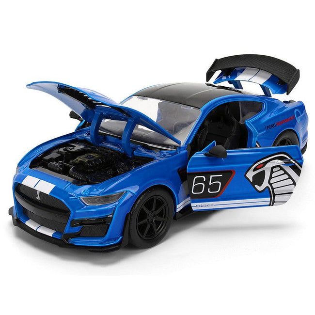 2020 Ford Mustang Shelby GT500 #65 "Ford Performance" Blue with Black Top and White Stripes "Bigtime Muscle" Series 1/24 Diecast Model Car by Jada