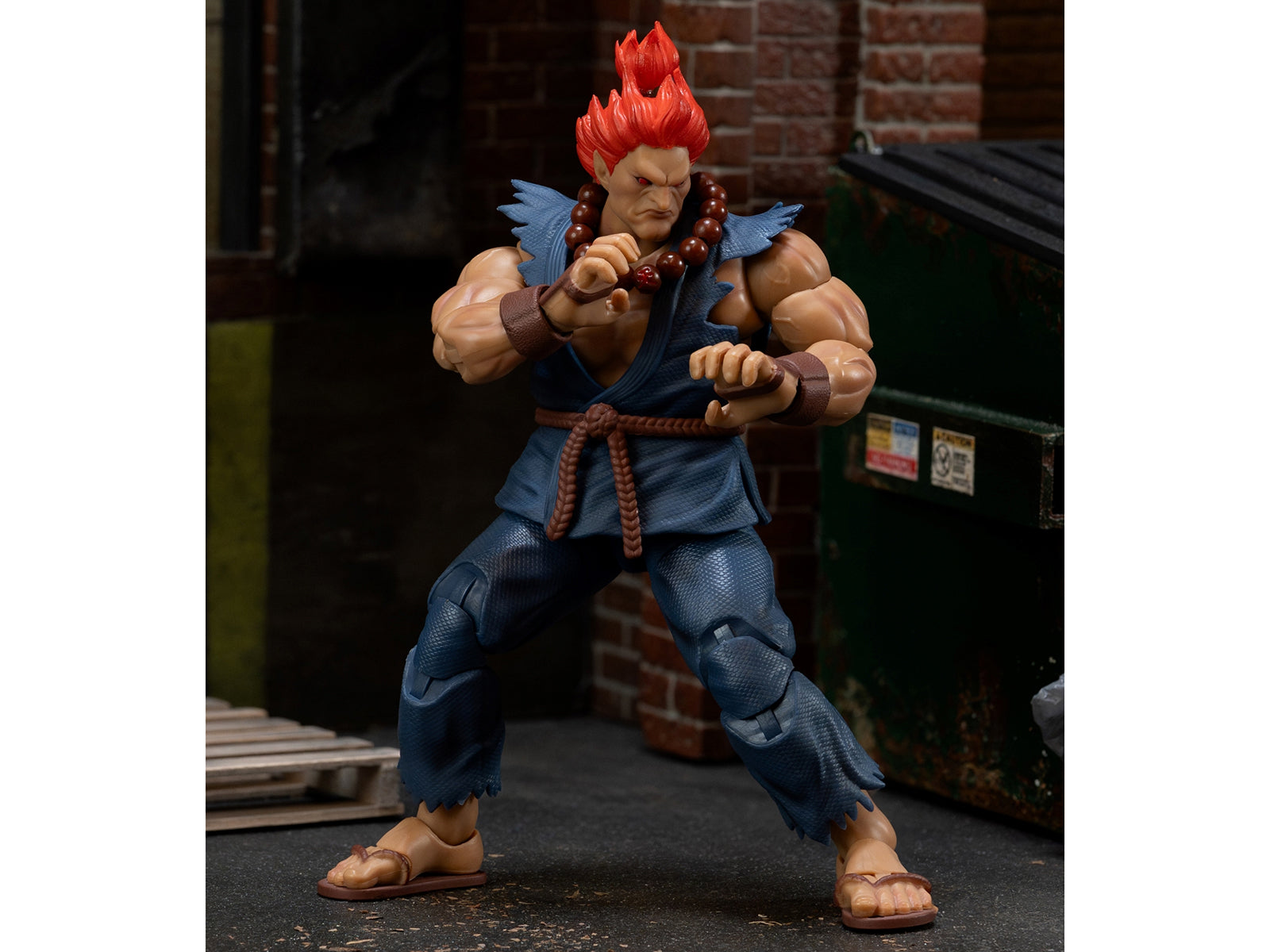 Akuma action figure in fighting stance