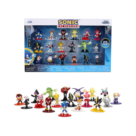 "Sonic The Hedgehog" Set of 18 Diecast Figures Wave 2 "Nano Metalfigs" Series Diecast Models by Jada