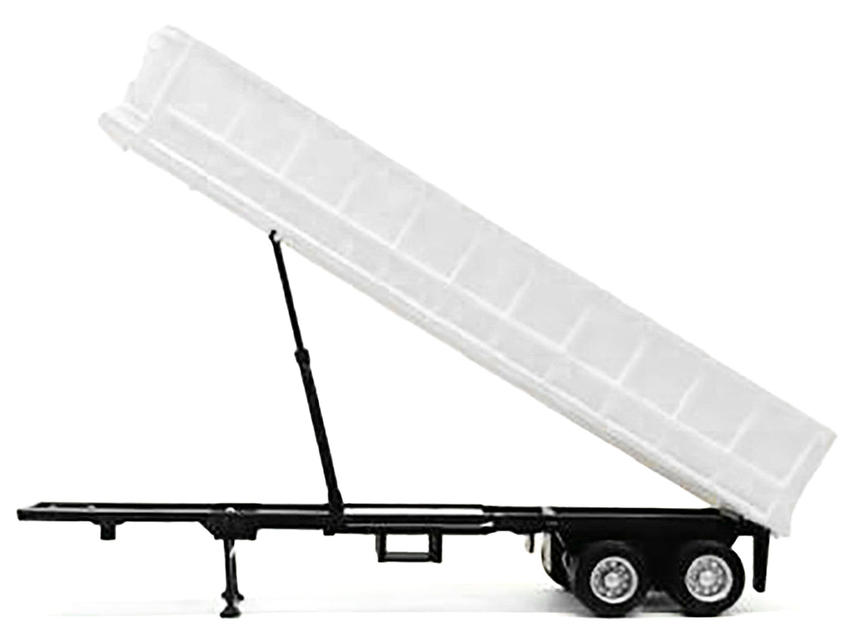 36ft Gravel Trailer White 1/87 (HO) Plastic Model by Promotex-Promotex-ModelCars.com