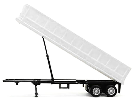 36ft Gravel Trailer White 1/87 (HO) Plastic Model by Promotex-Promotex-ModelCars.com