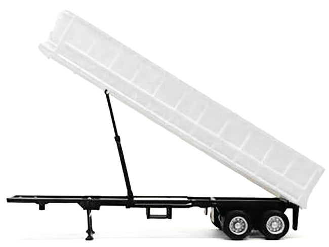 36ft Gravel Trailer White 1/87 (HO) Plastic Model by Promotex-Promotex-ModelCars.com