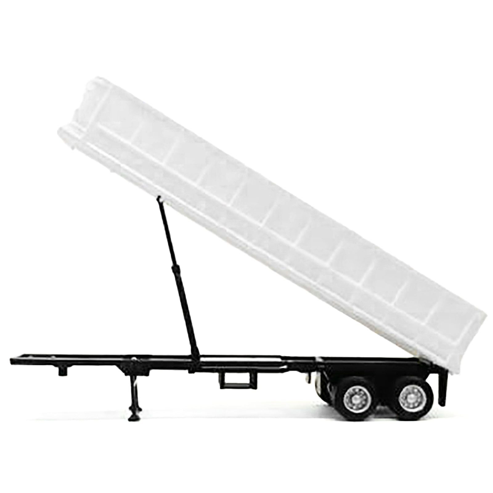 36ft Gravel Trailer White 1/87 (HO) Plastic Model by Promotex - Promotex - ModelCars.com
