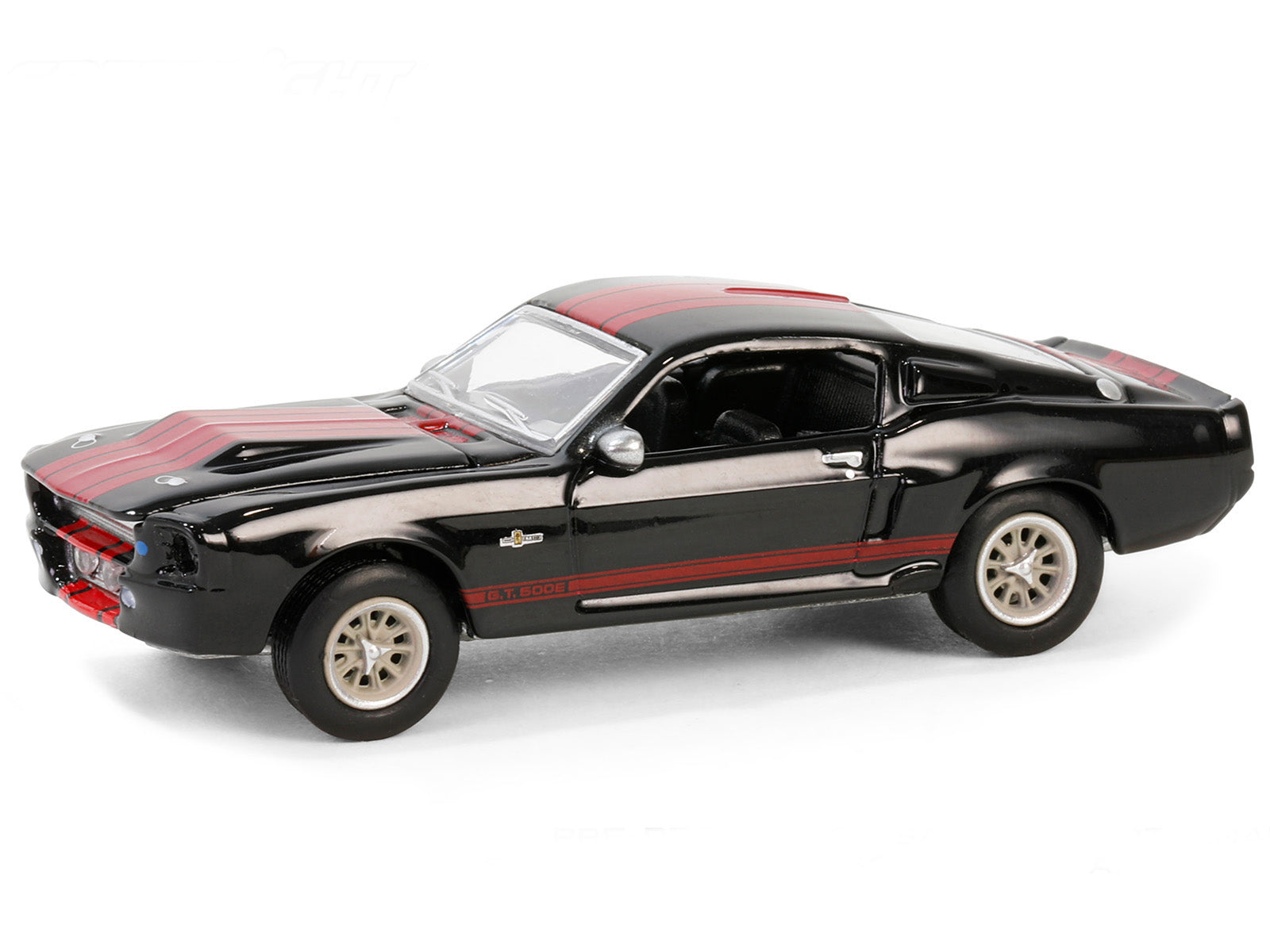 1967 Ford Mustang Eleanor Raven Black with Red Stripes (Scottsdale 2023) Barrett Jackson "Scottsdale Edition" Series 14 1/64 Diecast Model Car by Greenlight