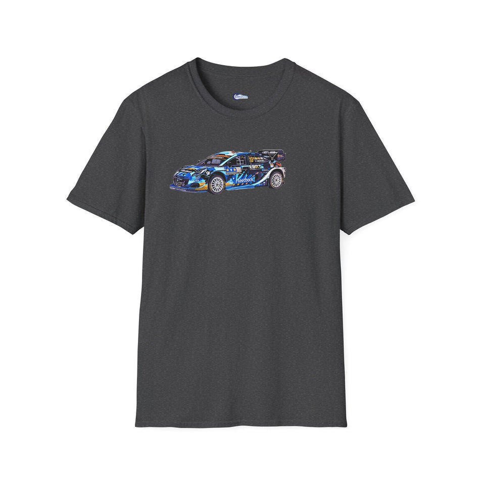 Vector Art Ford Puma Rally1 #13 Gregoire Munster - Louis Louka "Central European Rally" (2023) - Unisex T-Shirt