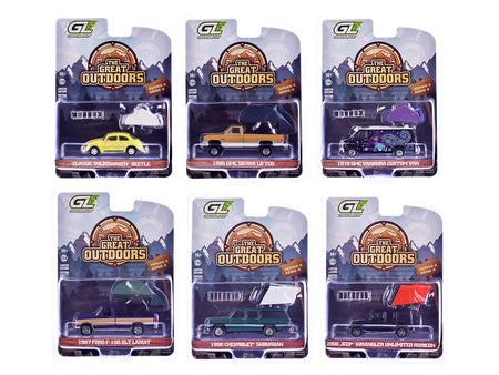 "The Great Outdoors" Series 4 Set of 6 pieces 1/64 Diecast Model Cars by Greenlight