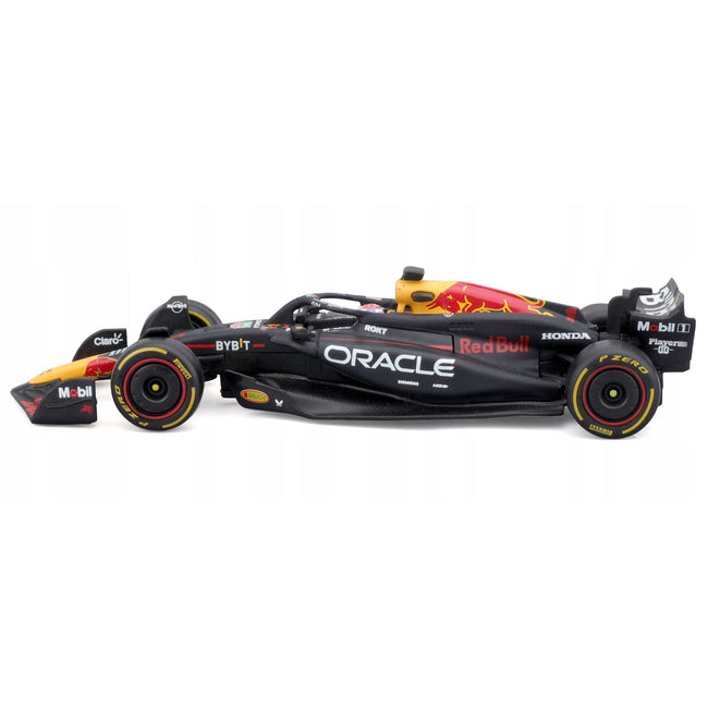 Red Bull Racing RB20 #1 Max Verstappen "Oracle" Formula One F1 World Championship (2024) with Driver Figure and Display Case "Race" Series 1/43 Diecast Model Car by Bburago