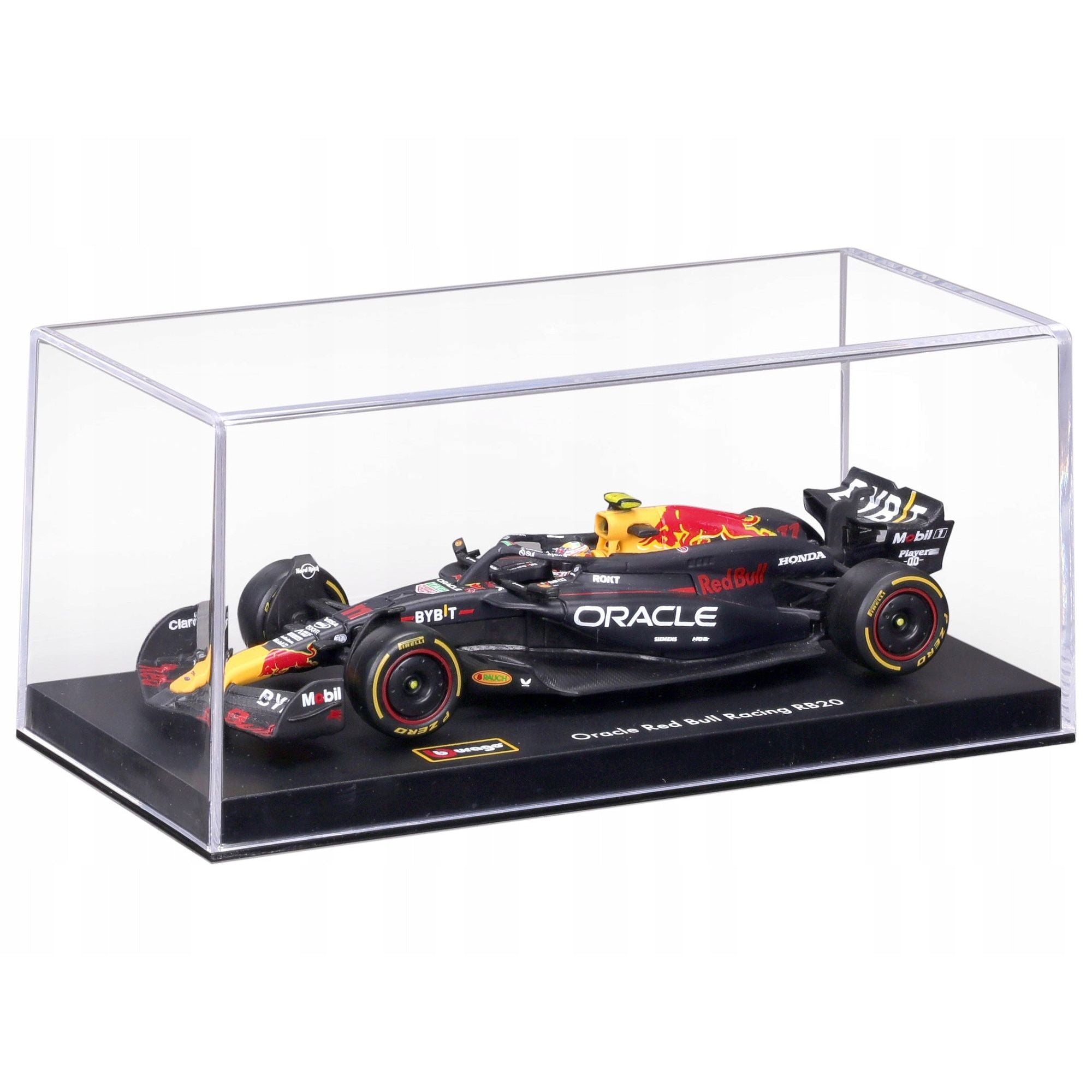 Oracle Red Bull Racing RB18 model in display case
