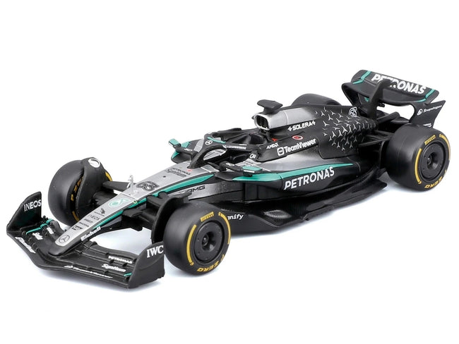 Mercedes-AMG F1 W16 E Performance #63 George Russell "Petronas" Formula One F1 World Championship (2025) "Race" Series 1/43 Diecast Model Car by Bburago