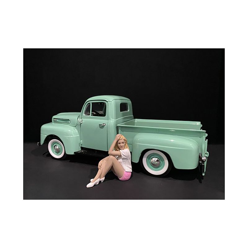 Car Girl in Tee Madee Figurine for 1/18 Scale Models by American Diorama