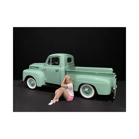 Car Girl in Tee Madee Figurine for 1/18 Scale Models by American Diorama
