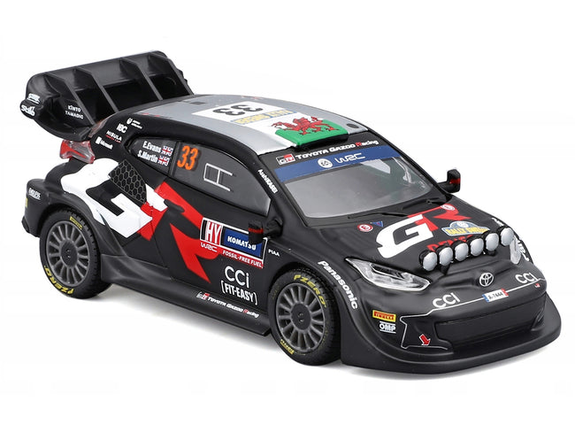 Toyota GR Yaris Rally1 Hybrid #33 Elfyn Evans - Scott Martin "Toyota Gazoo Racing WRT" "World Rally Championship" (2024) "Race" Series 1/43 Diecast Model Car by Bburago