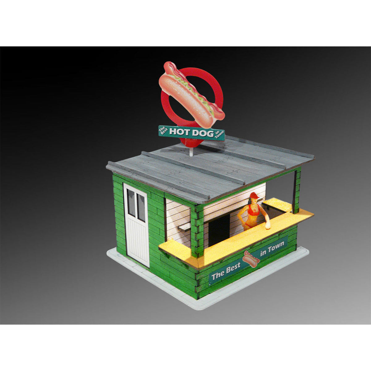 Bachmann Hot Dog Stand w/Light & Rotating Banner Kit