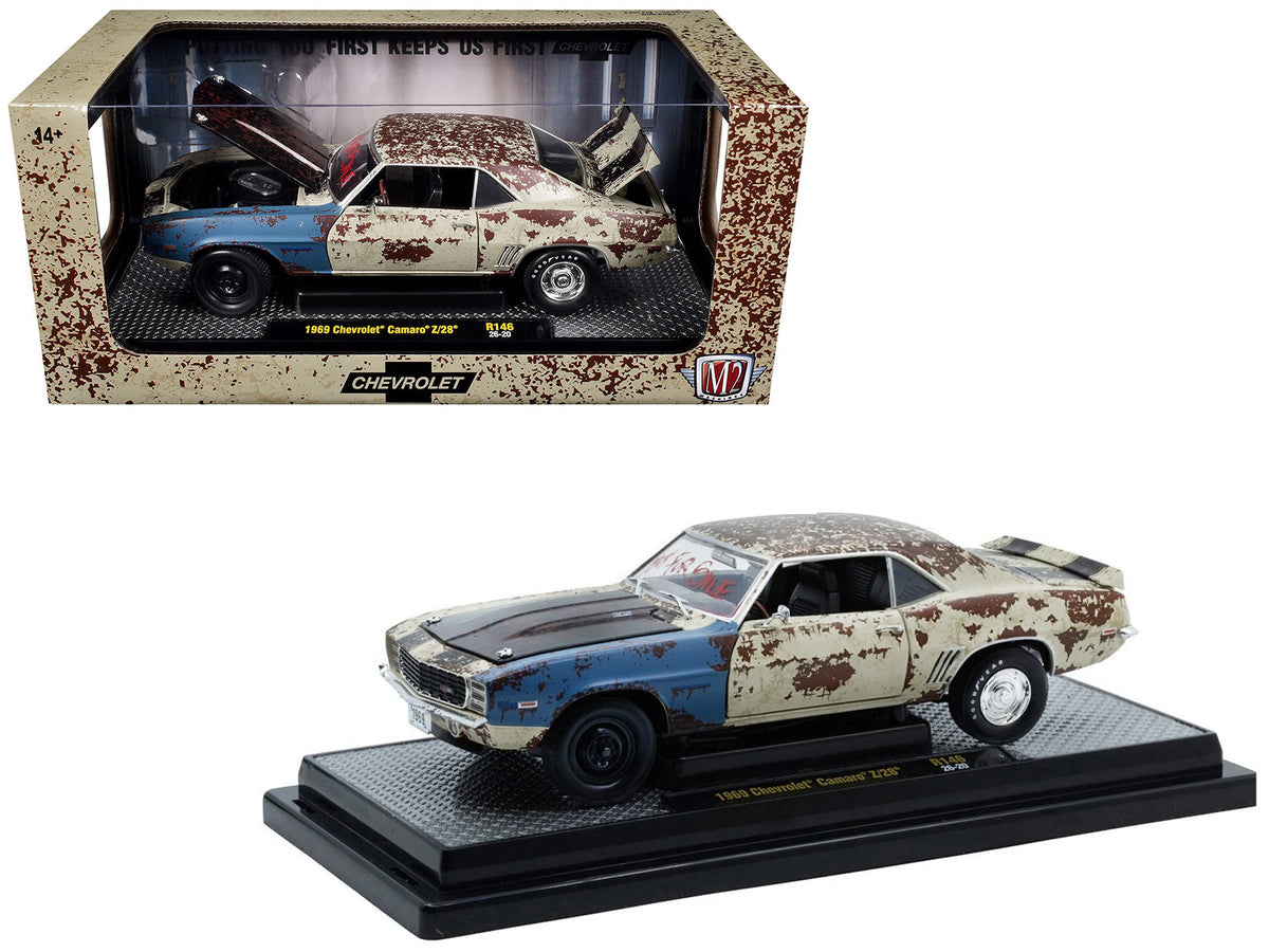 1969 Chevrolet Camaro Z/28 Cream (Rusted) Limited Edition to 4850 pieces Worldwide 1/24 Diecast Model Car by M2 Machines