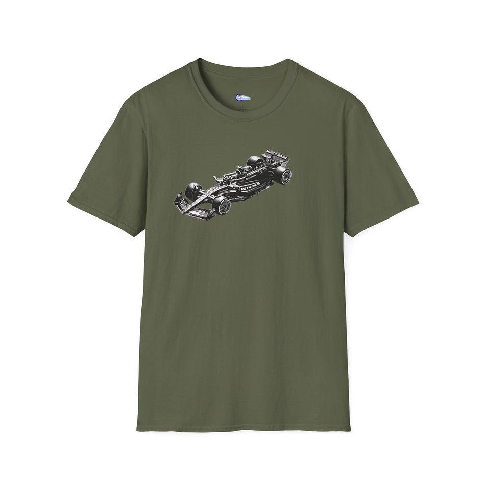 Noir - Art - Lewis Hamilton Mercedes-AMG F1 W14 E Performance Inspired T-Shirt | 2nd Place Spanish GP 2023