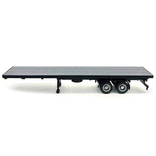 40ft Flatbed Trailer Gray Top 1/87 (HO) Plastic Model by Promotex - Promotex - ModelCars.com