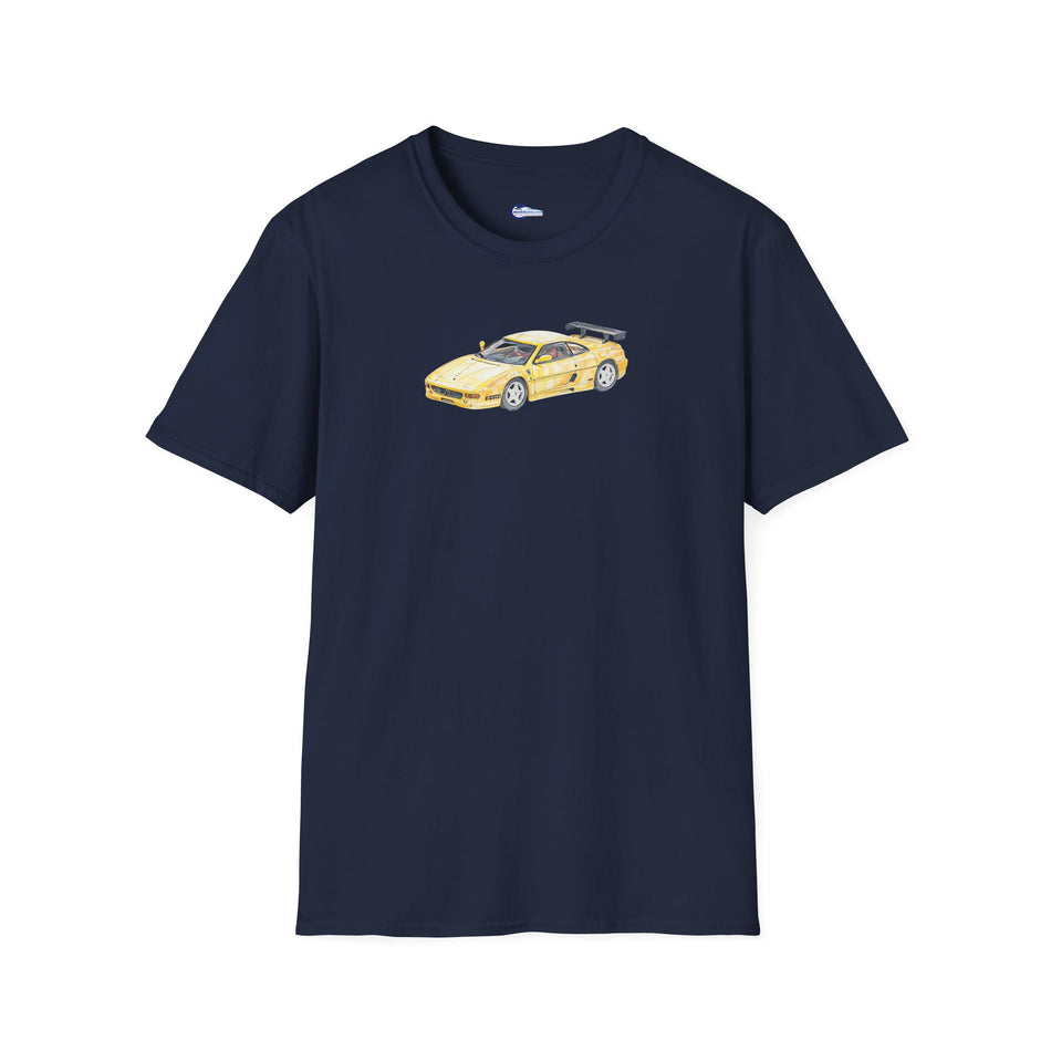 Sketch-Art Ferrari F355 Supercar Tee, Unisex Graphic Shirt, Car Enthusiast Gift,