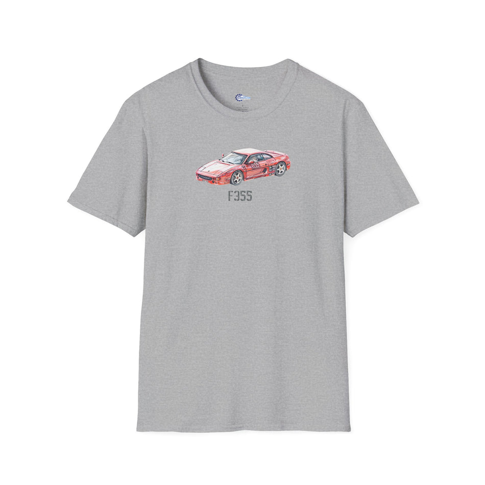 Ferrari F355 Supercar Sketch-Art Motorsport T-Shirt