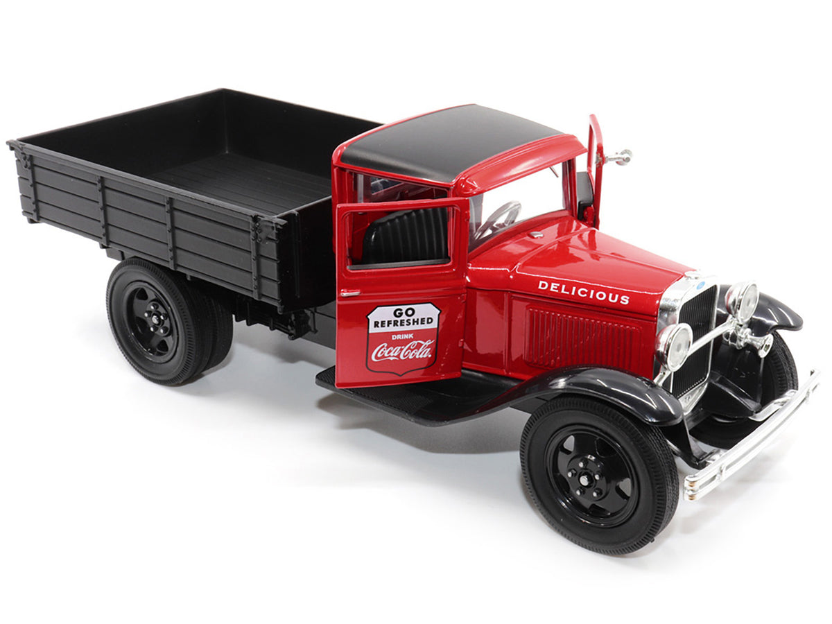 1931 Ford Model AA Pickup Truck Red and Black "Go Refreshed - Drink Coca-Cola" 1/24 Diecast Model Car by Motor City Classics - view 2