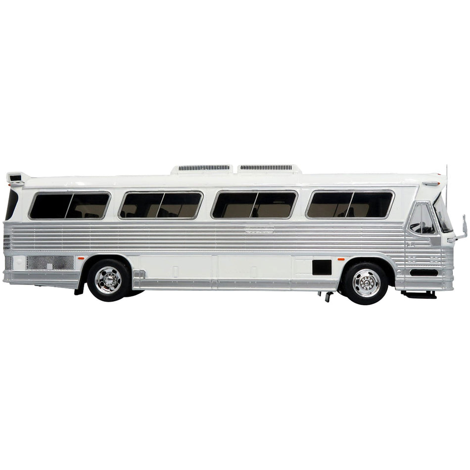 1980 Dina 323-G2 "Olimpico" Coach Bus White and Silver "The Bus & Motorcoach Collection" 1/43 Diecast Model by Iconic Replicas