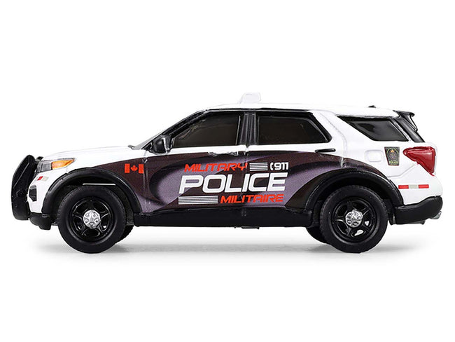2024 Ford Police Interceptor Utility "Canada Military Police" White with Graphics "Hot Pursuit - Canada Special Edition" Series 1/64 Diecast Model Car by Greenlight