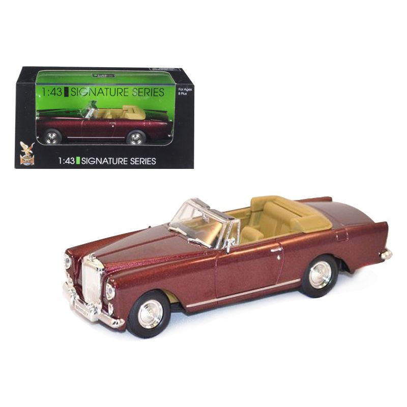 1961 Bentley Continental S2 Park Ward DHC Convertible Burgundy 1/43 Diecast Car Model by Road Signature