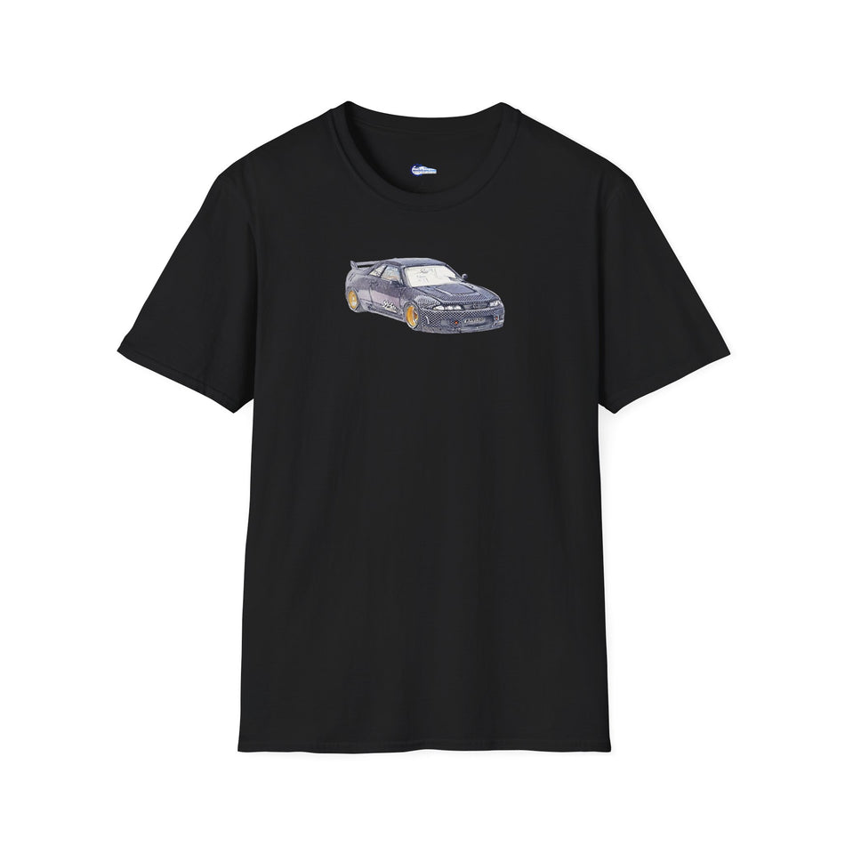 Nissan Skyline R33 JDM Sketch Art Inspired T-Shirt, Car Enthusiast Clothing,