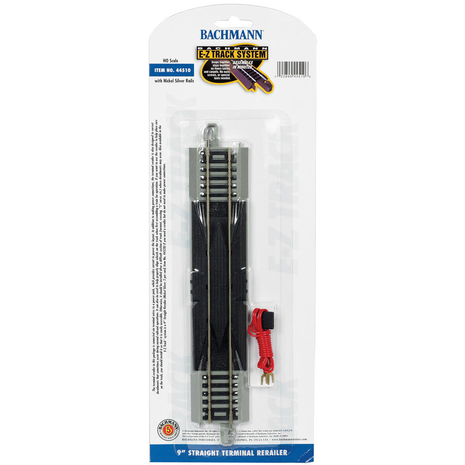 Bachmann 9" Straight Terminal Rerailer with Wire (HO Scale)