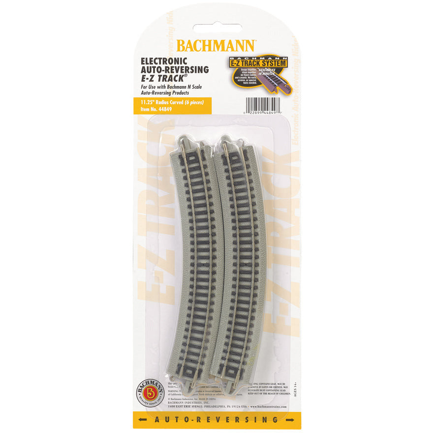 Bachmann Nickel Silver Auto-Reversing 11.25" Radius Curved Track(N Scale)