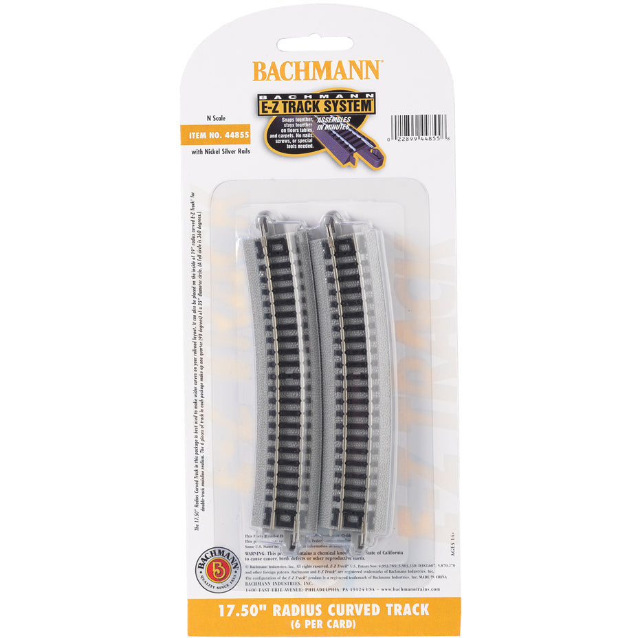 Bachmann 17.50" Radius Curved Track (N Scale)