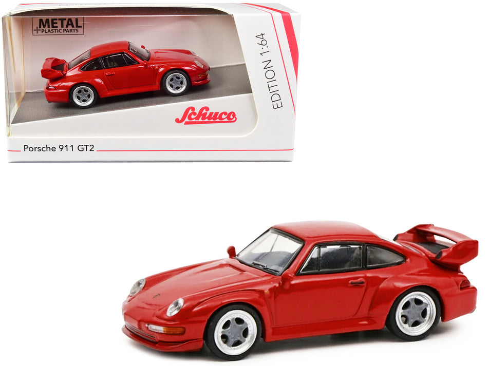 Porsche 911 GT2 Red 1/64 Diecast Model Car by Schuco