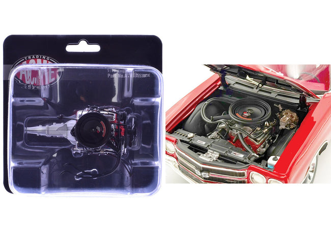 454 LS6 Engine and Transmission Replica from "1970 Chevrolet Chevelle SS" 1/18 Model by ACME-Acme-ModelCars.com