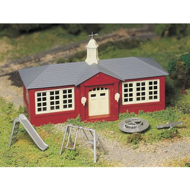 Bachmann Schoolhouse with Playground Equipment