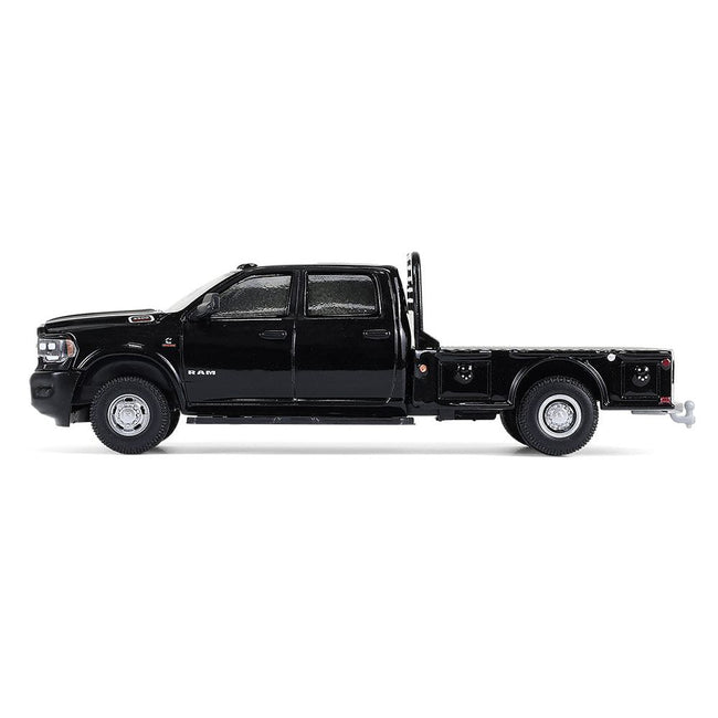 2023 Ram 3500 Dually Flatbed Truck Black "Dually Drivers" Series 16 1/64 Diecast Model Car by Greenlight
