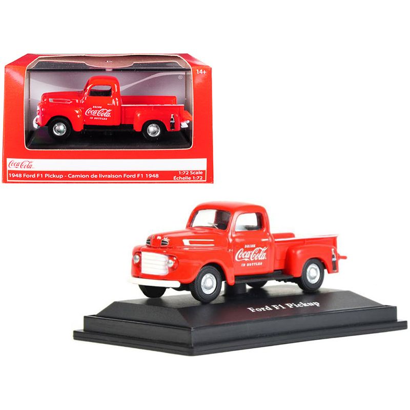 1948 Ford F1 Pickup Truck "Coca-Cola" Red 1/72 Diecast Model Car by Motorcity Classics