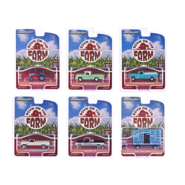 "Down on the Farm" Series 10 Set of 6 pieces 1/64 Diecast Models by Greenlight