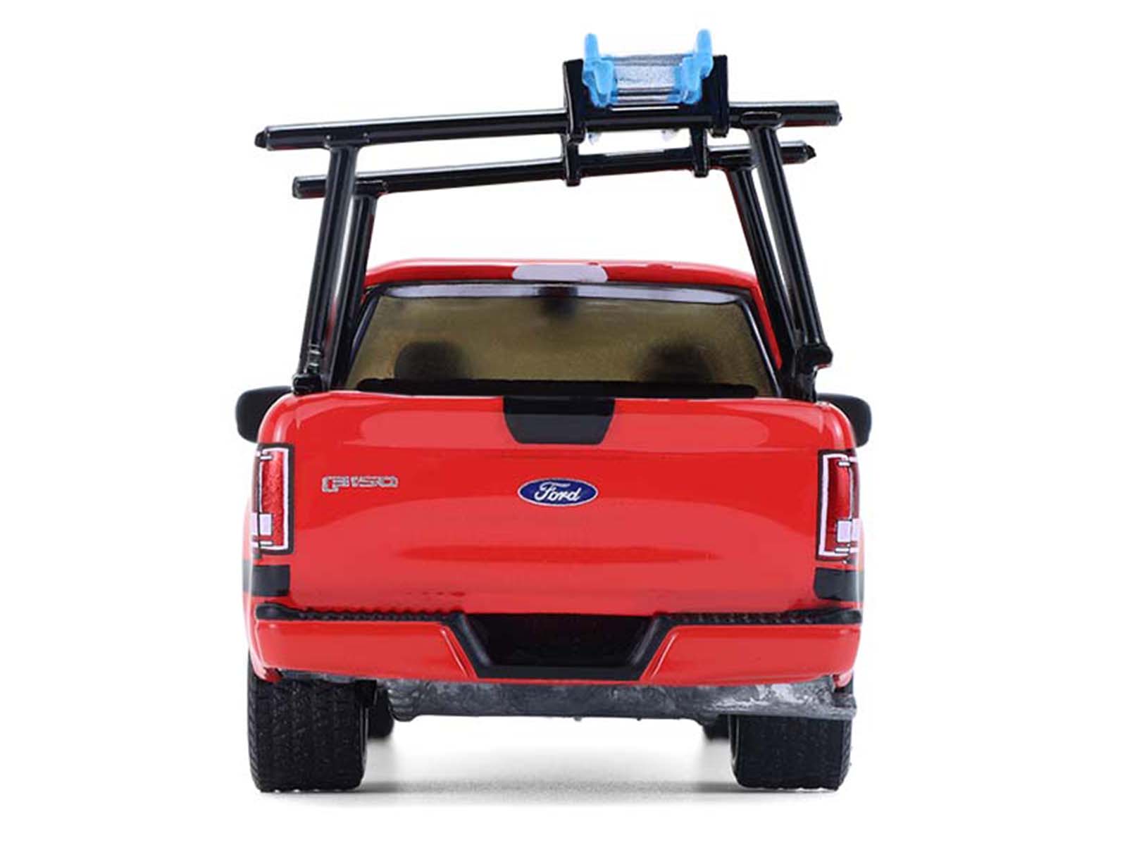 Red Ford F-150 truck with rack - 48110E-5__16345