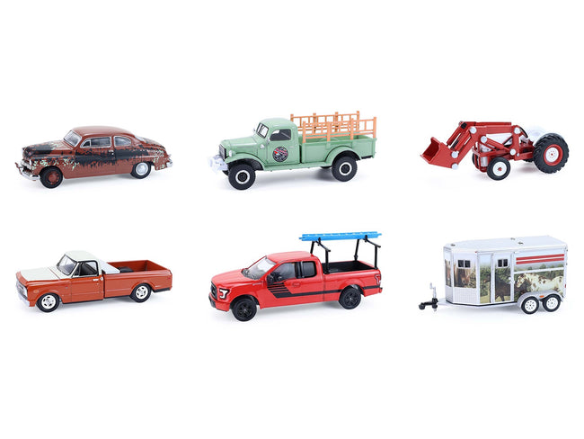 Set of six vintage model vehicles