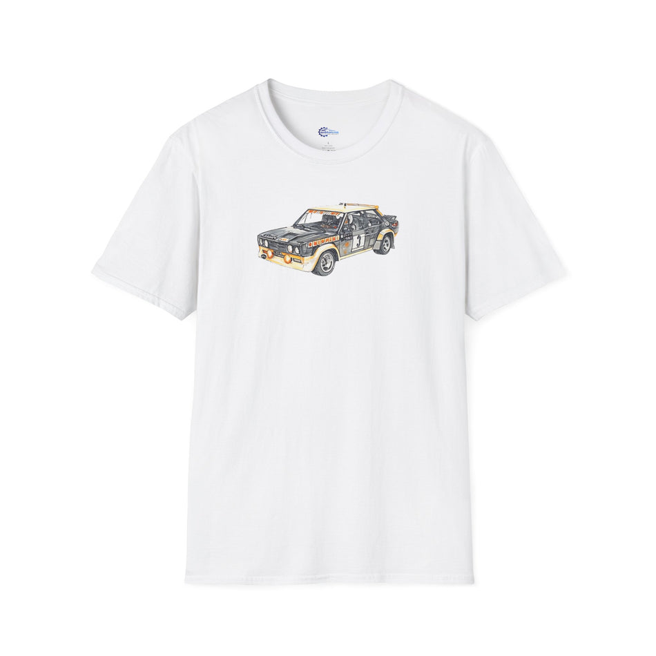 Sketch Art 1977 WRC Chamption - Abarth Rally Olio Fiat - Unisex T-Shirt