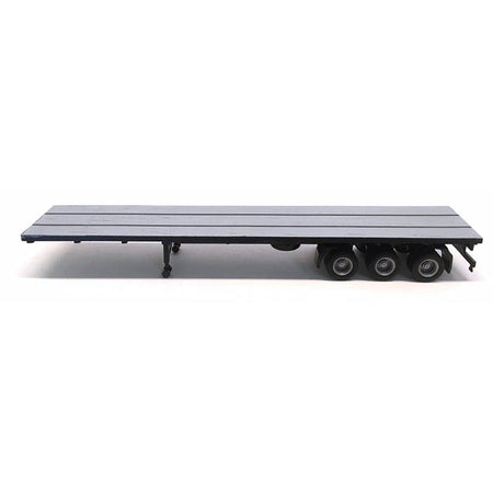 48ft 3-Axle Flatbed Trailer Gray Top 1/87 (HO) Plastic Model by Promotex-Promotex-ModelCars.com