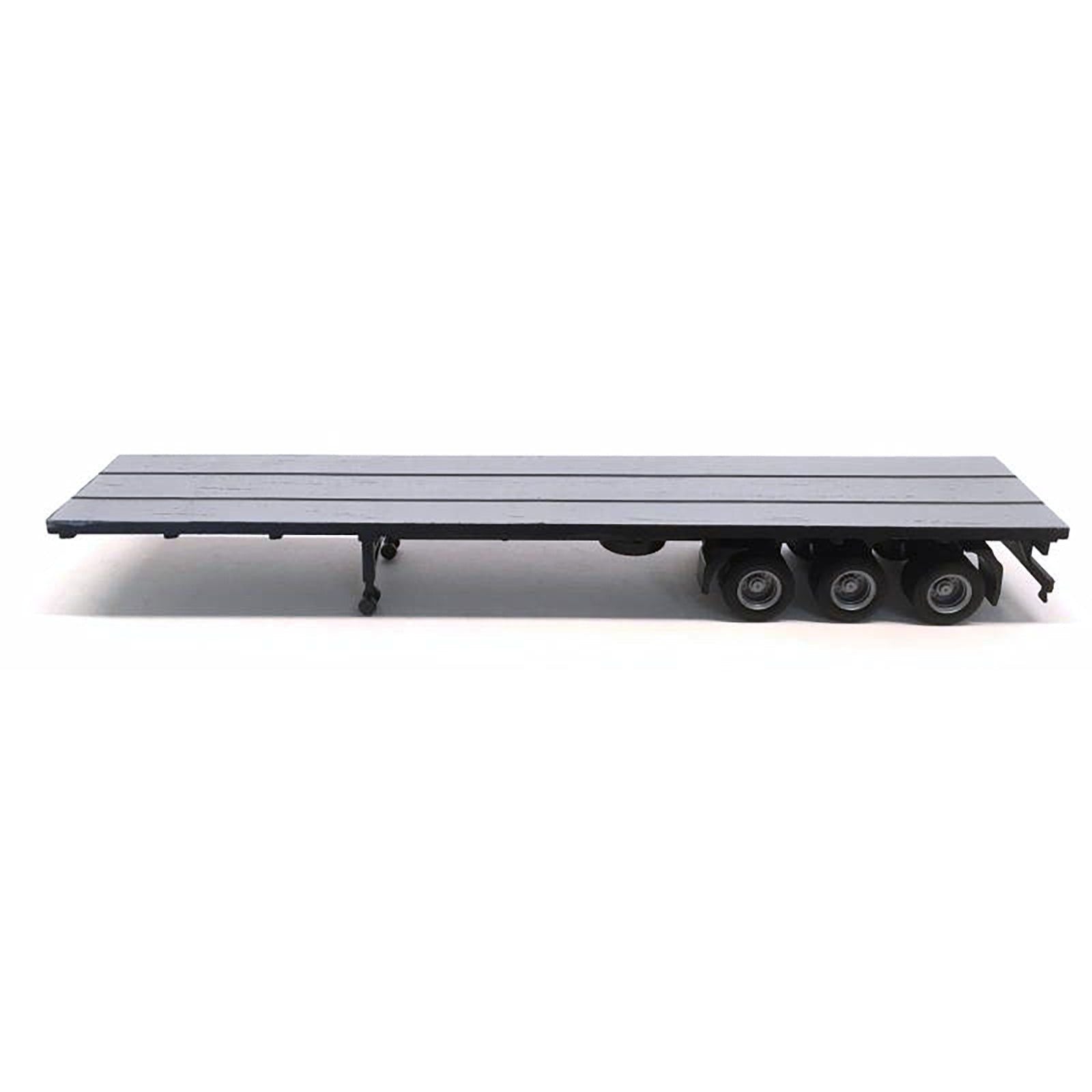 48ft 3 - Axle Flatbed Trailer Gray Top 1/87 (HO) Plastic Model by Promotex - Promotex - ModelCars.com