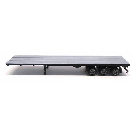 48ft 3 - Axle Flatbed Trailer Gray Top 1/87 (HO) Plastic Model by Promotex - Promotex - ModelCars.com