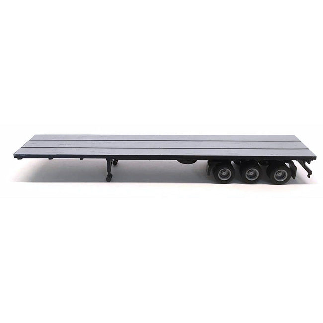 48ft 3 - Axle Flatbed Trailer Gray Top 1/87 (HO) Plastic Model by Promotex - Promotex - ModelCars.com