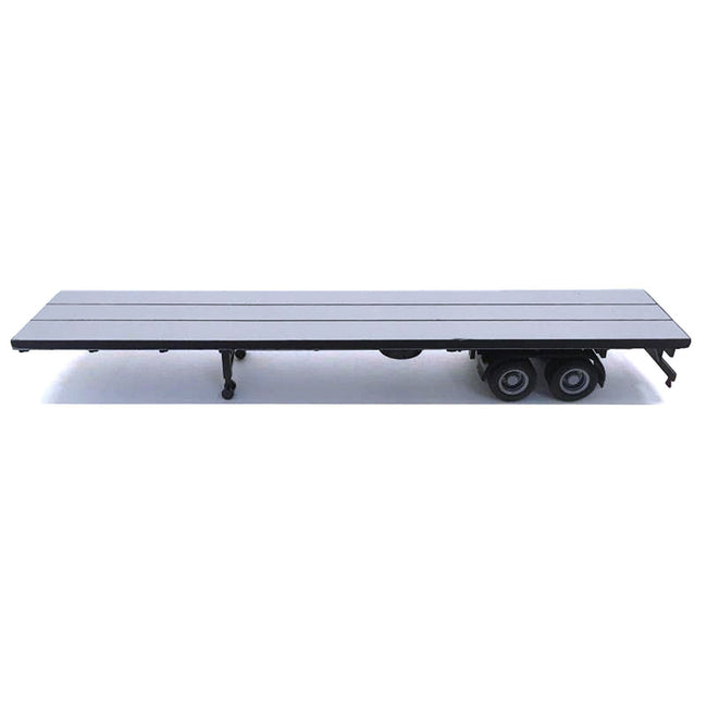 48ft Flatbed Trailer Gray Top 1/87 (HO) Plastic Model by Promotex - Promotex - ModelCars.com