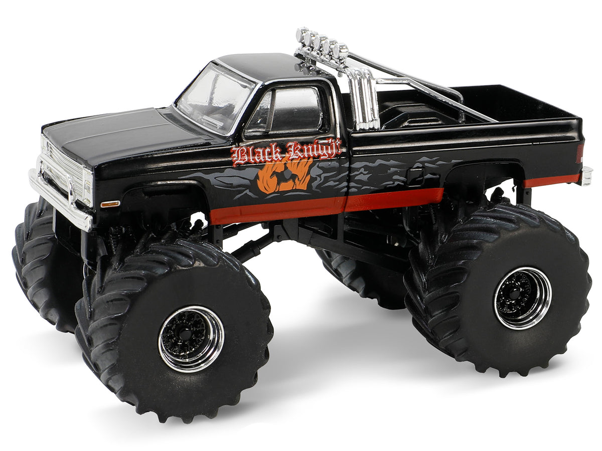 1987 Chevrolet Silverado Monster Truck Black "Black Knight" "Kings of Crunch" Series 15 1/64 Diecast Model Car by Greenlight