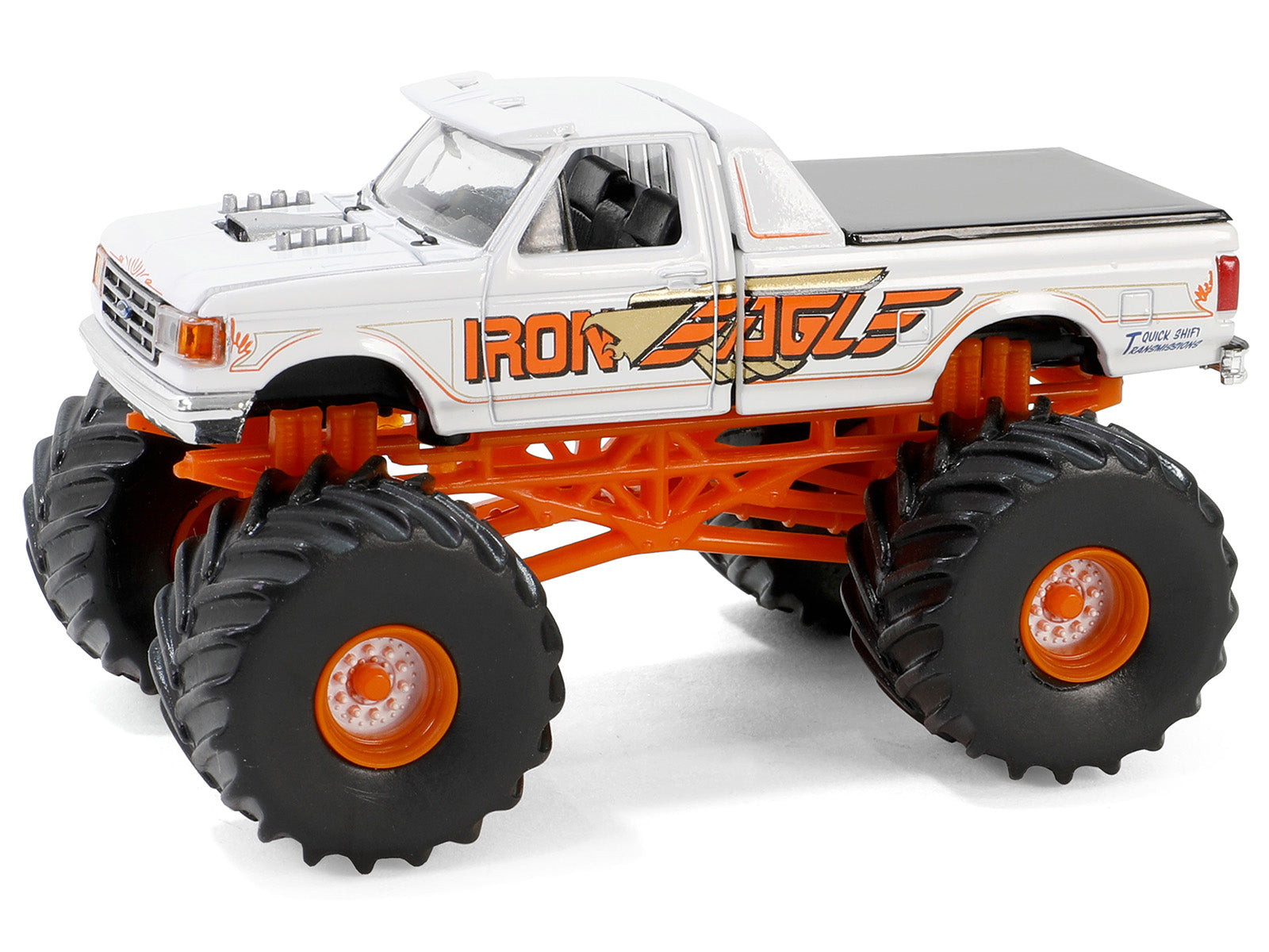 1990 Ford F-350 Monster Truck White "Iron Eagle" "Kings of Crunch" Series 15 1/64 Diecast Model Car by Greenlight