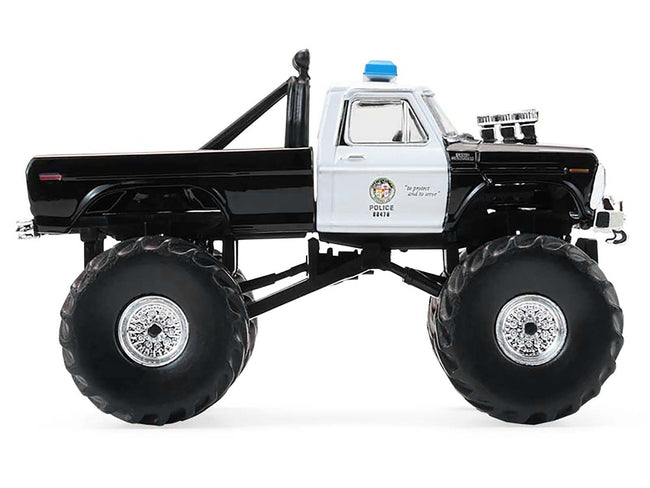 1978 Ford F-250 Monster Truck "LAPD (Los Angeles Police Department)" Black and White "Kings of Crunch - Hot Pursuit" Special Edition 1/64 Diecast Model Car by Greenlight
