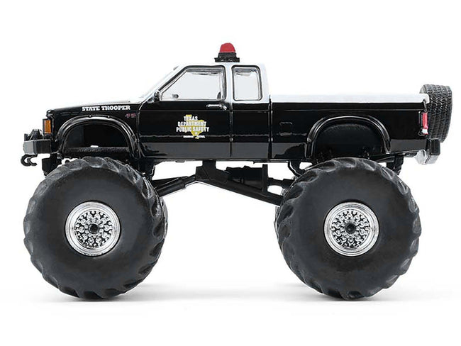 1990 GMC S-15 Monster Truck "Texas Department of Public Safety" Black and White "Kings of Crunch - Hot Pursuit" Special Edition 1/64 Diecast Model Car by Greenlight