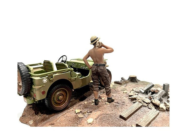 "4X4 Mechanic" Figure 1 for 1/18 Scale Models by American Diorama-American Diorama-ModelCars.com