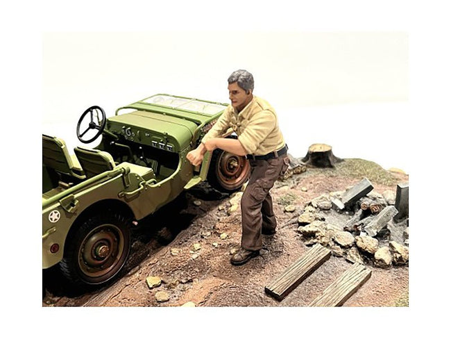 "4X4 Mechanic" Figure 3 for 1/18 Scale Models by American Diorama-American Diorama-ModelCars.com